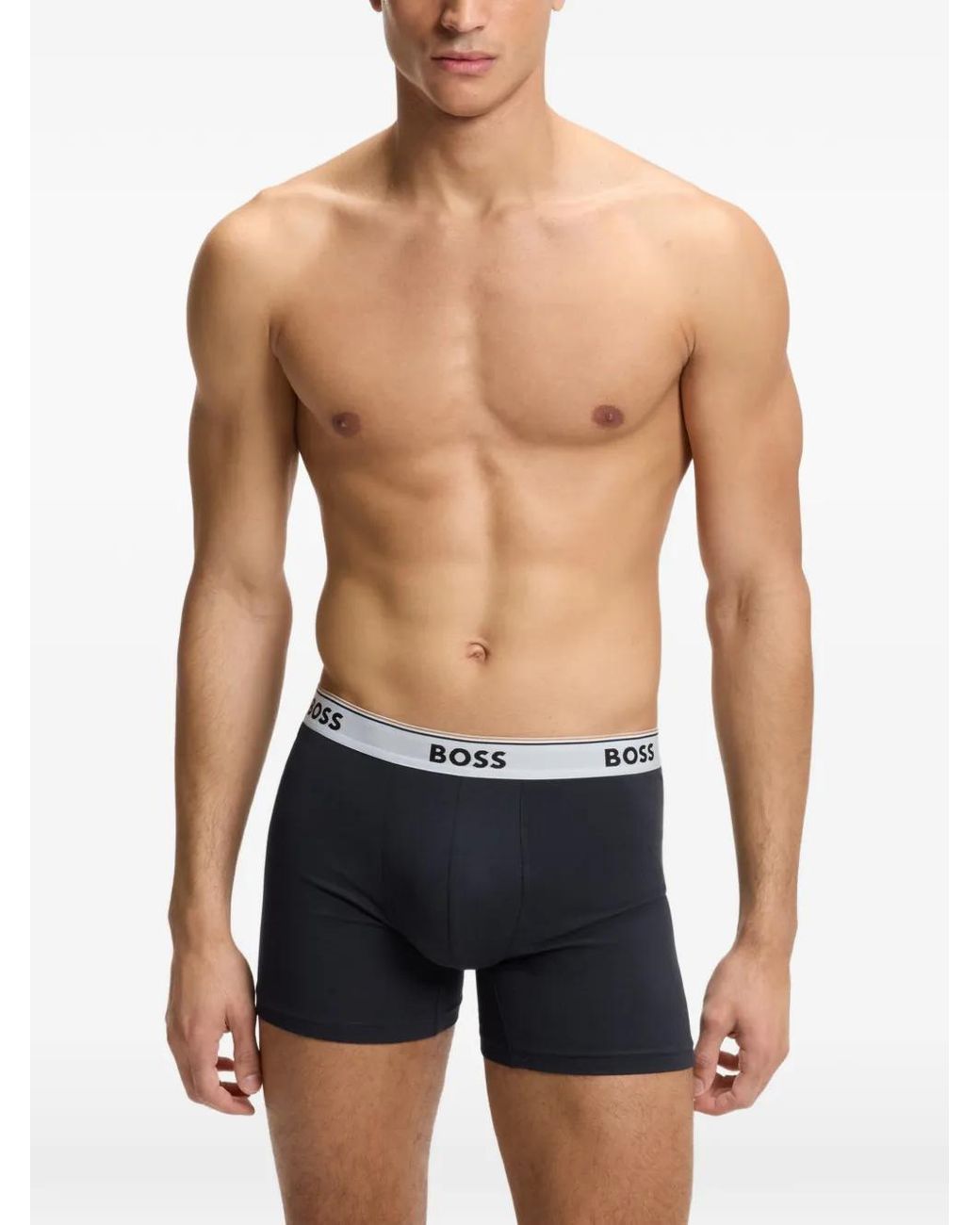 Boss Blue Logo-Waistband Boxers (Set Of Three) for men
