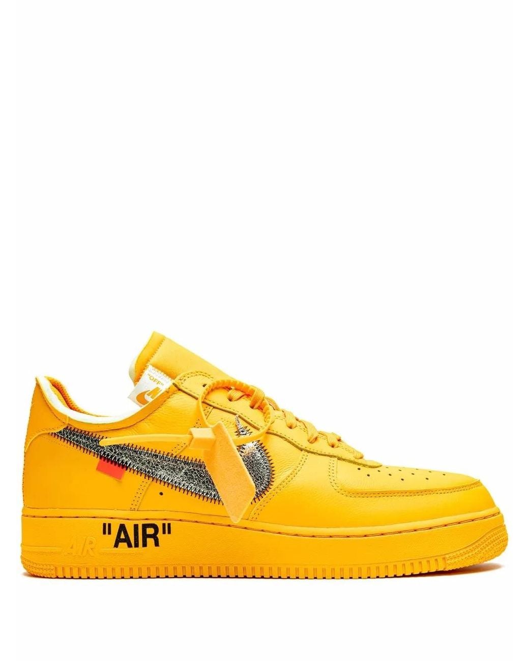 NIKE X OFF-WHITE Yellow Air Force 1 Low "University" Sneakers