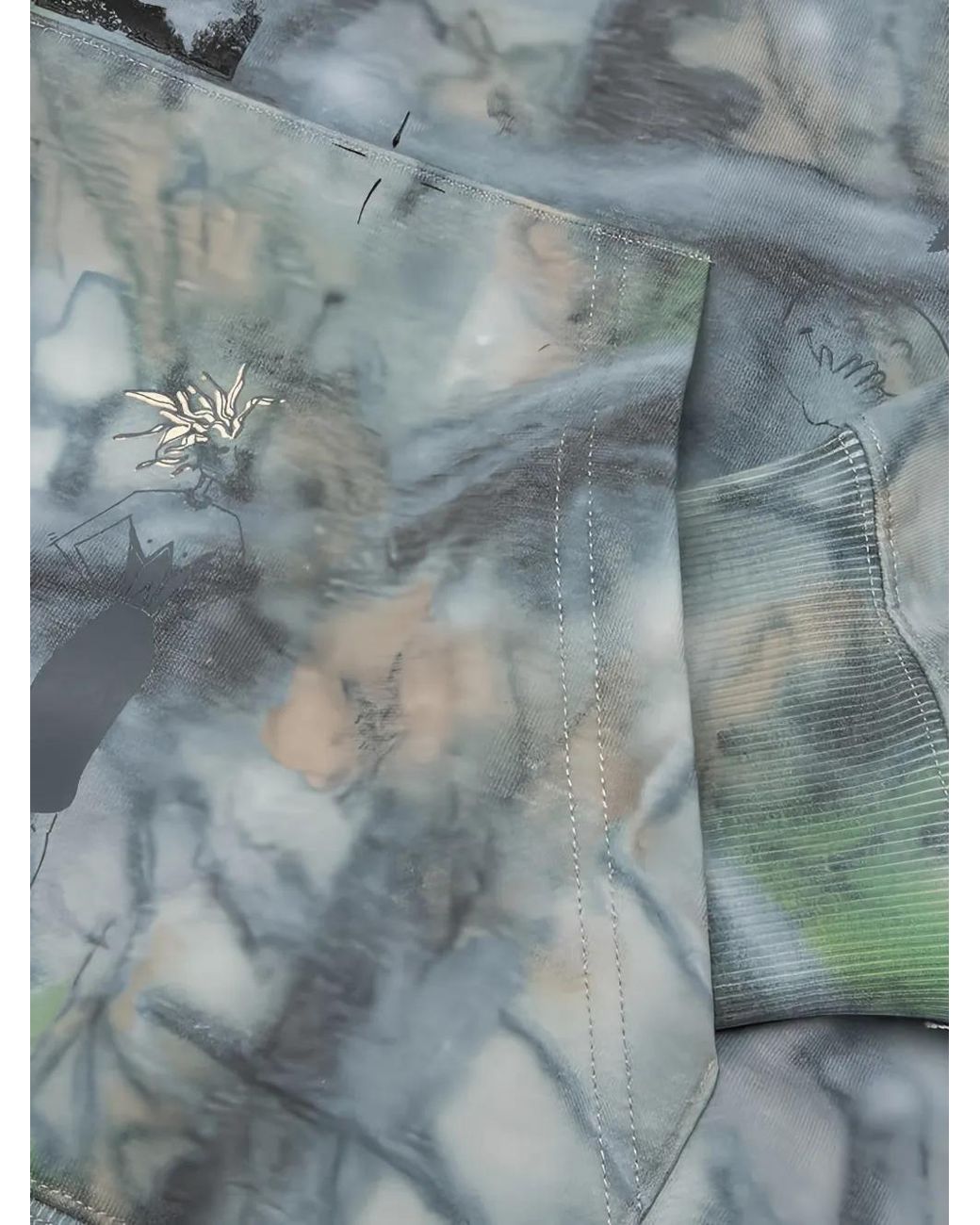 JUNGLES Blue Graphic-Print Hoodie for men