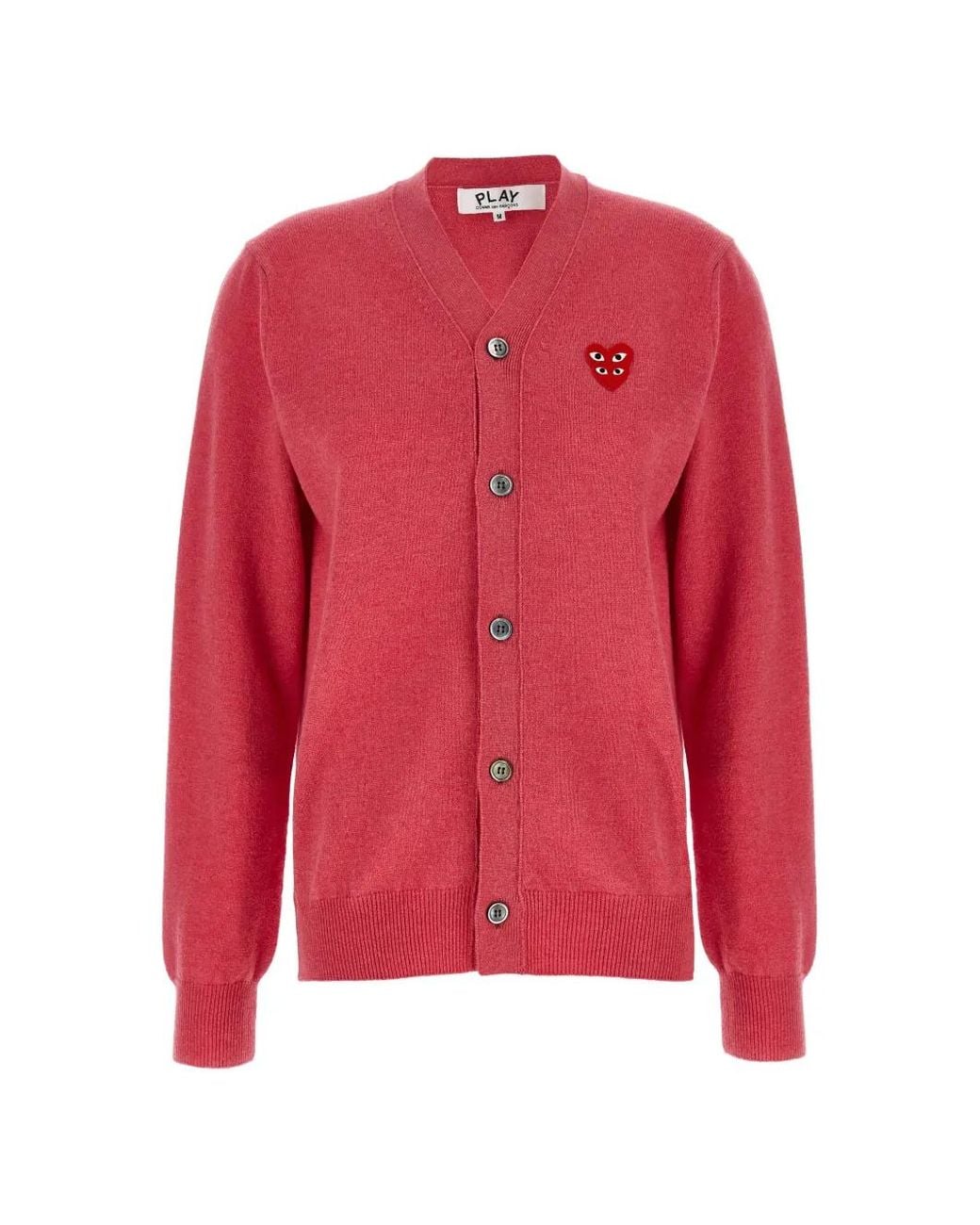 COMME DES GARÇONS PLAY Red Double Emblem Cardigan