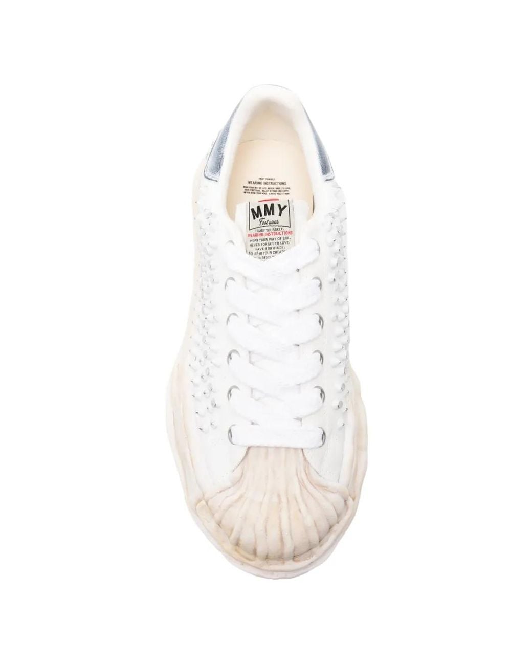 Maison Mihara Yasuhiro White Exclusive Edition Blakey Og Sole Studded Canvas Low-Top Sneakers for men