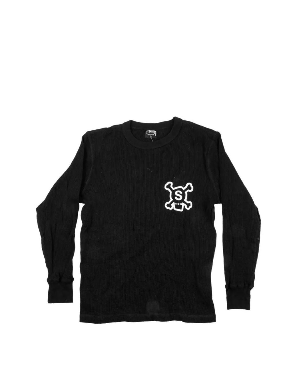 Stussy Black Skull-Print Long-Sleeve T-Shirt for men