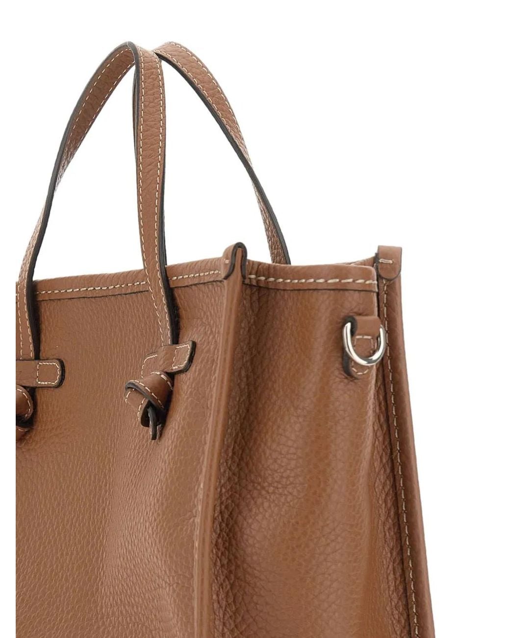 MARCELLA CLUB Brown Miss Marcella 32 Grain Leather Tote Bag