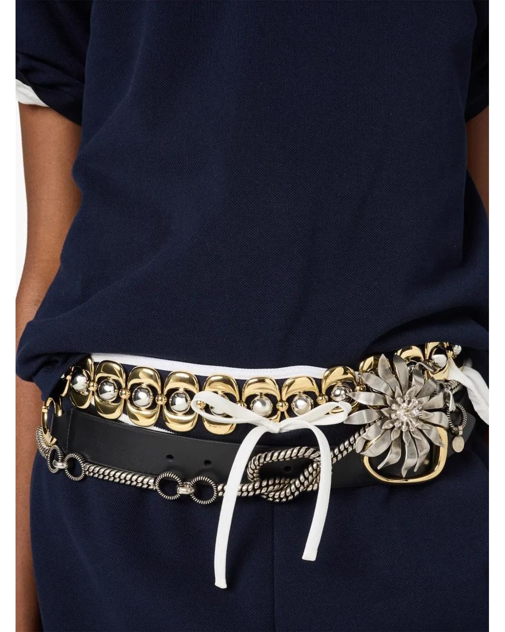 Miu Miu Blue Cotton-Jersey Short