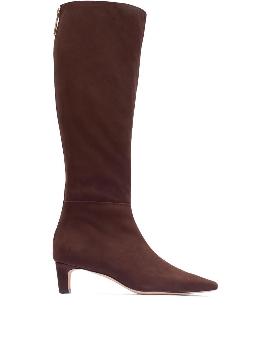 Bernardo Brown 50Mm Zip-Detail Suede Boots