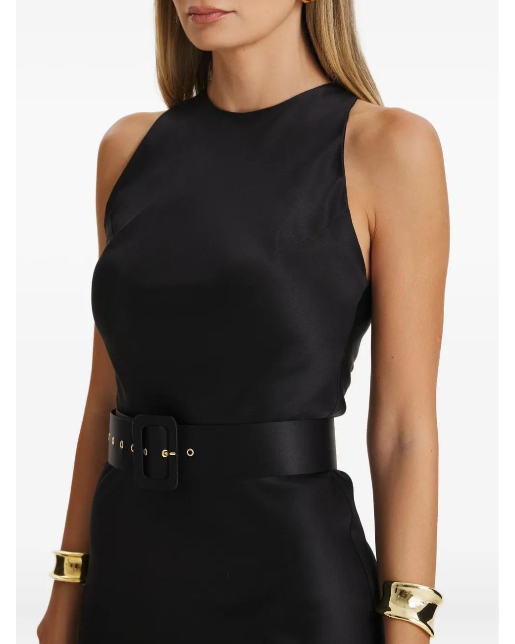 Il Volo Black Erika Belted Dress