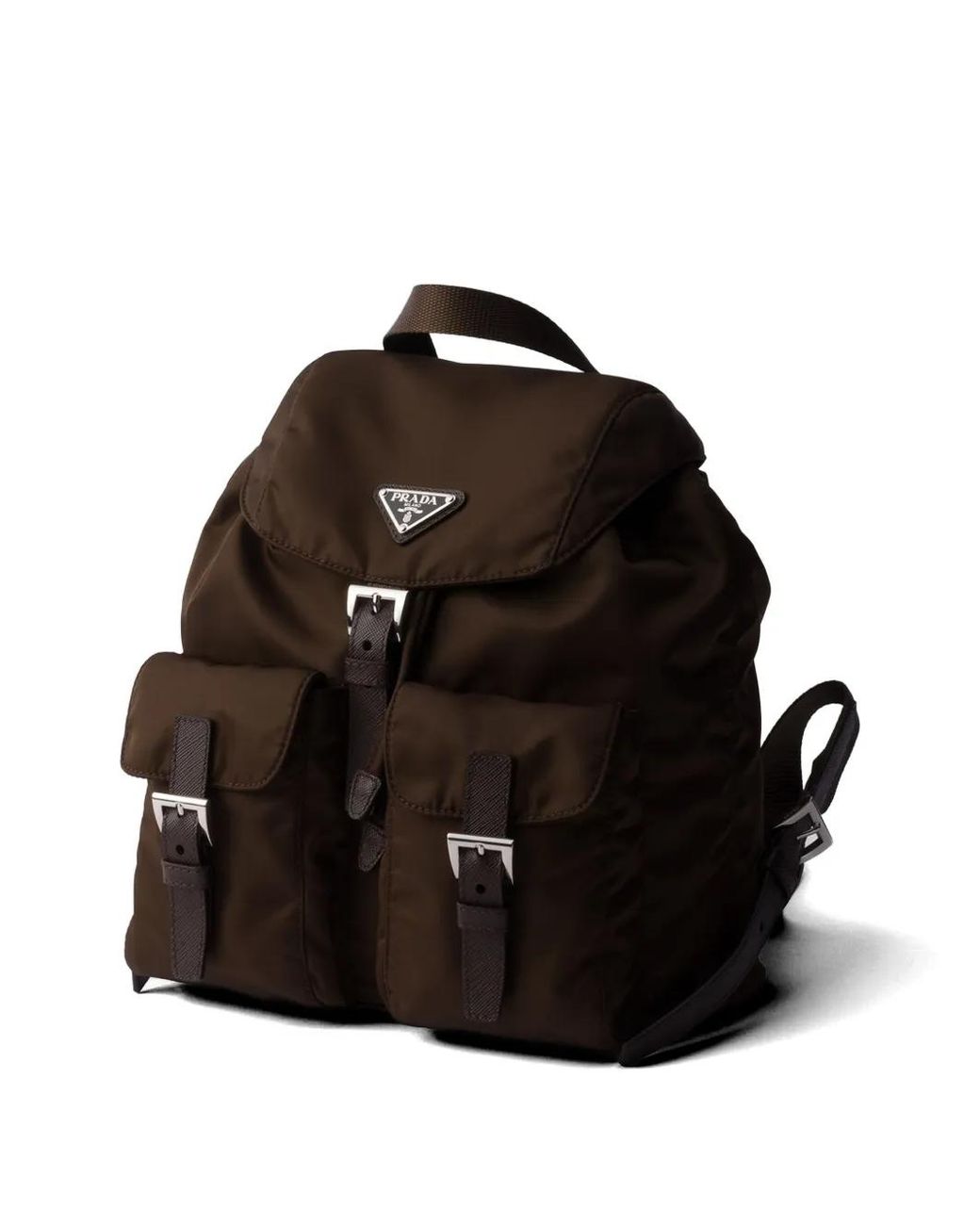 Prada Black Re-Nylon Buckle-Fastening Backpack