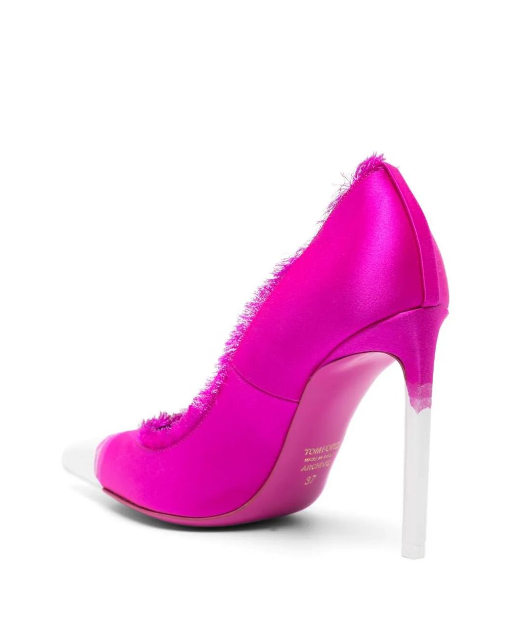 Tom Ford Pink Painted Satin Pumps