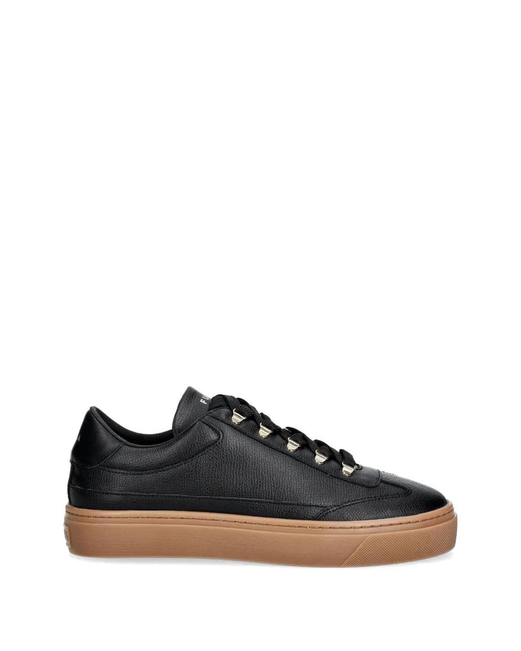 Furla Black Eyelet Lace-Up Sneakers