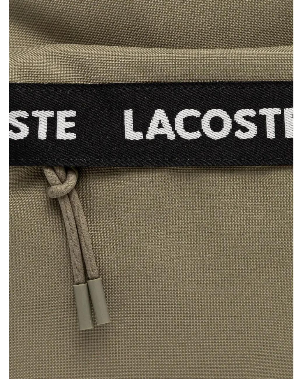 Mochila Con Logo En Jacquard Lacoste de color Green