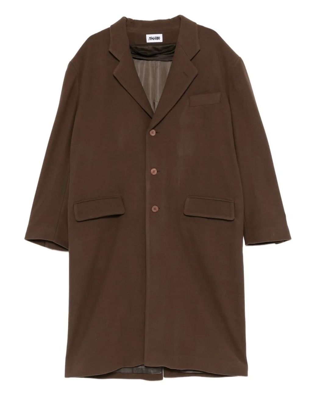 Magliano Brown Single-Breasted Coat for men