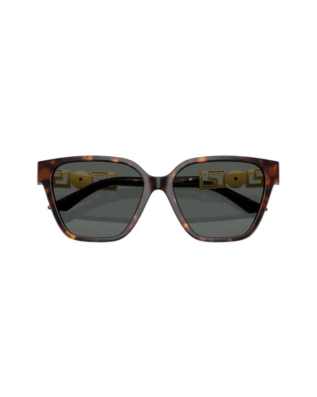 Versace Gray Greca Strass Butterfly-Frame Sunglasses