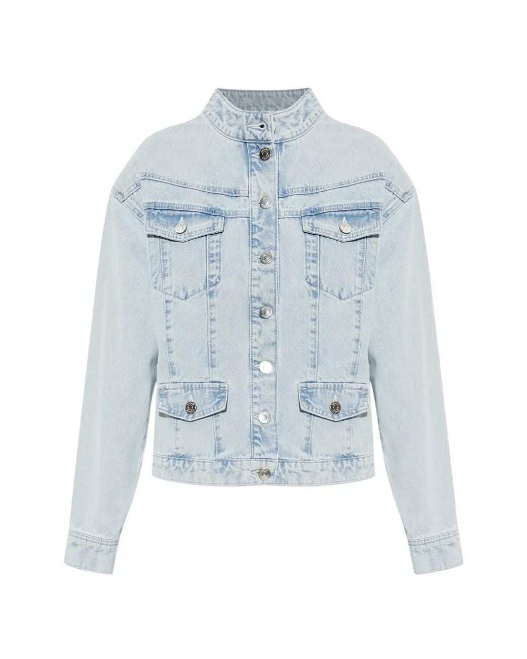 Gestuz Blue Gzparwana Button-Down Denim Jacket