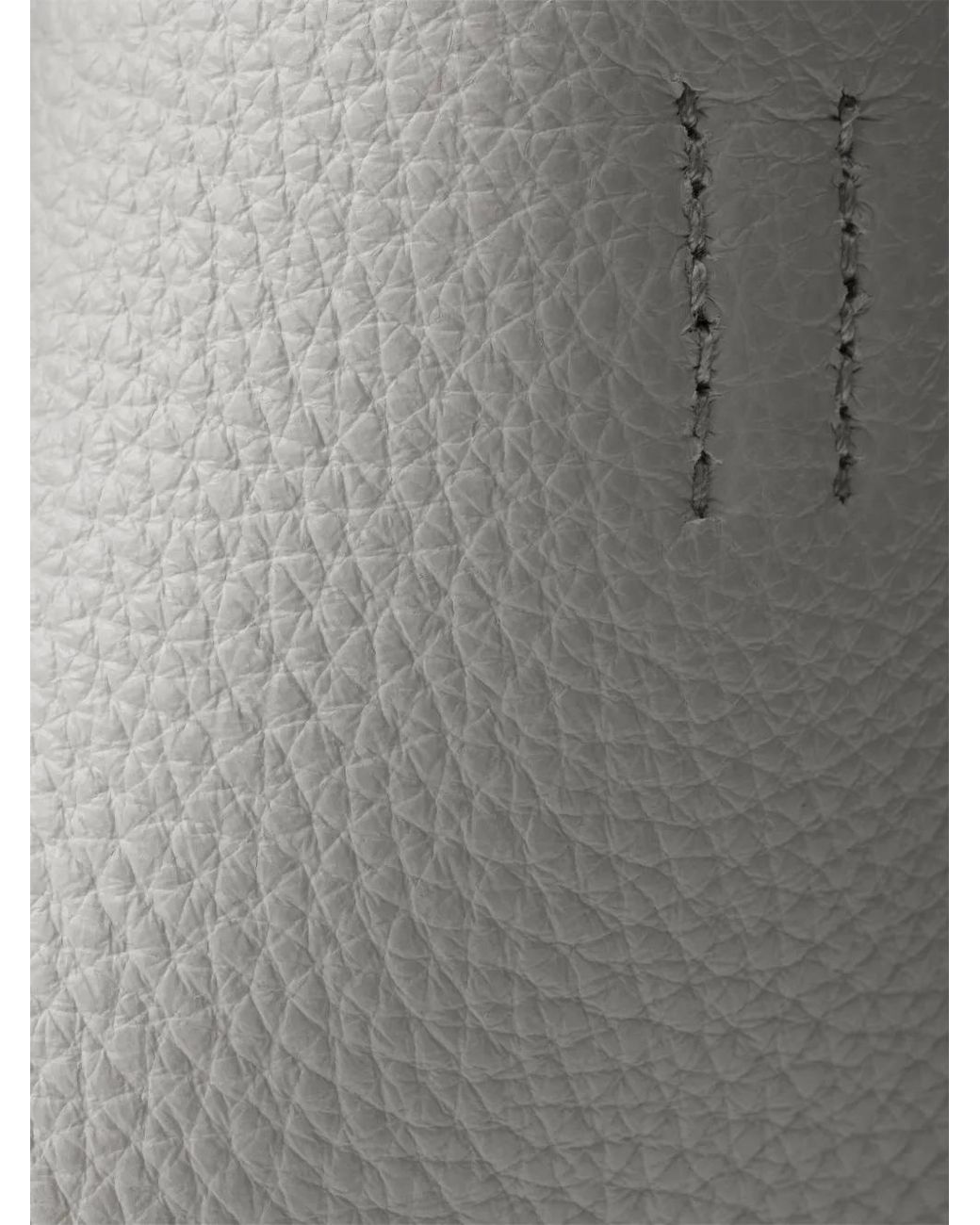 Prada Gray Logo-Detail Leather Tote Bag