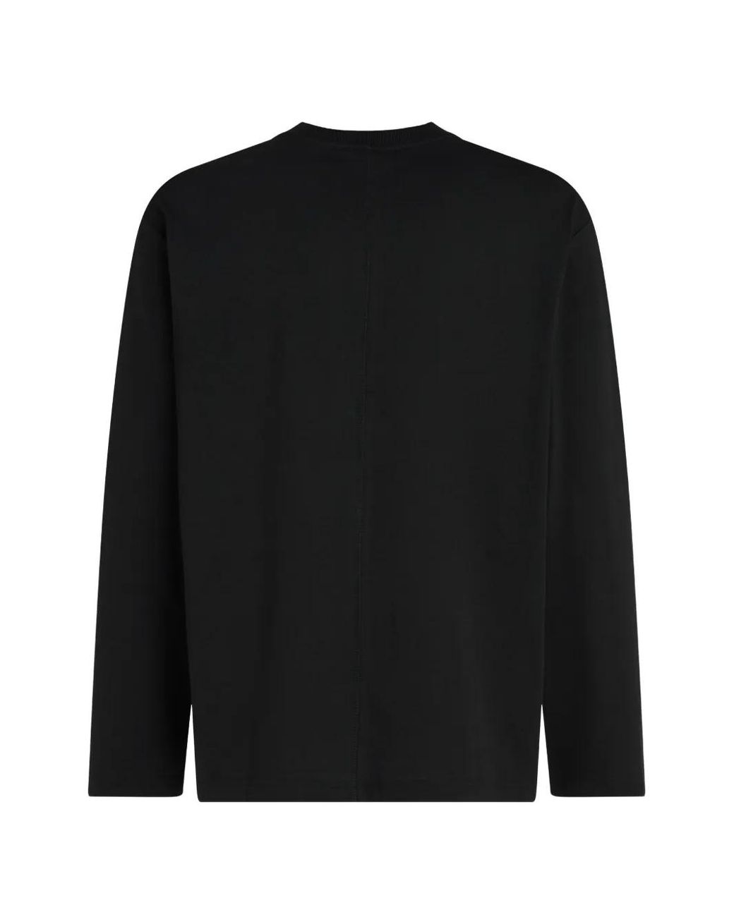 Karl Lagerfeld Black Relaxed Long-Sleeved Seamed T-Shirt for men