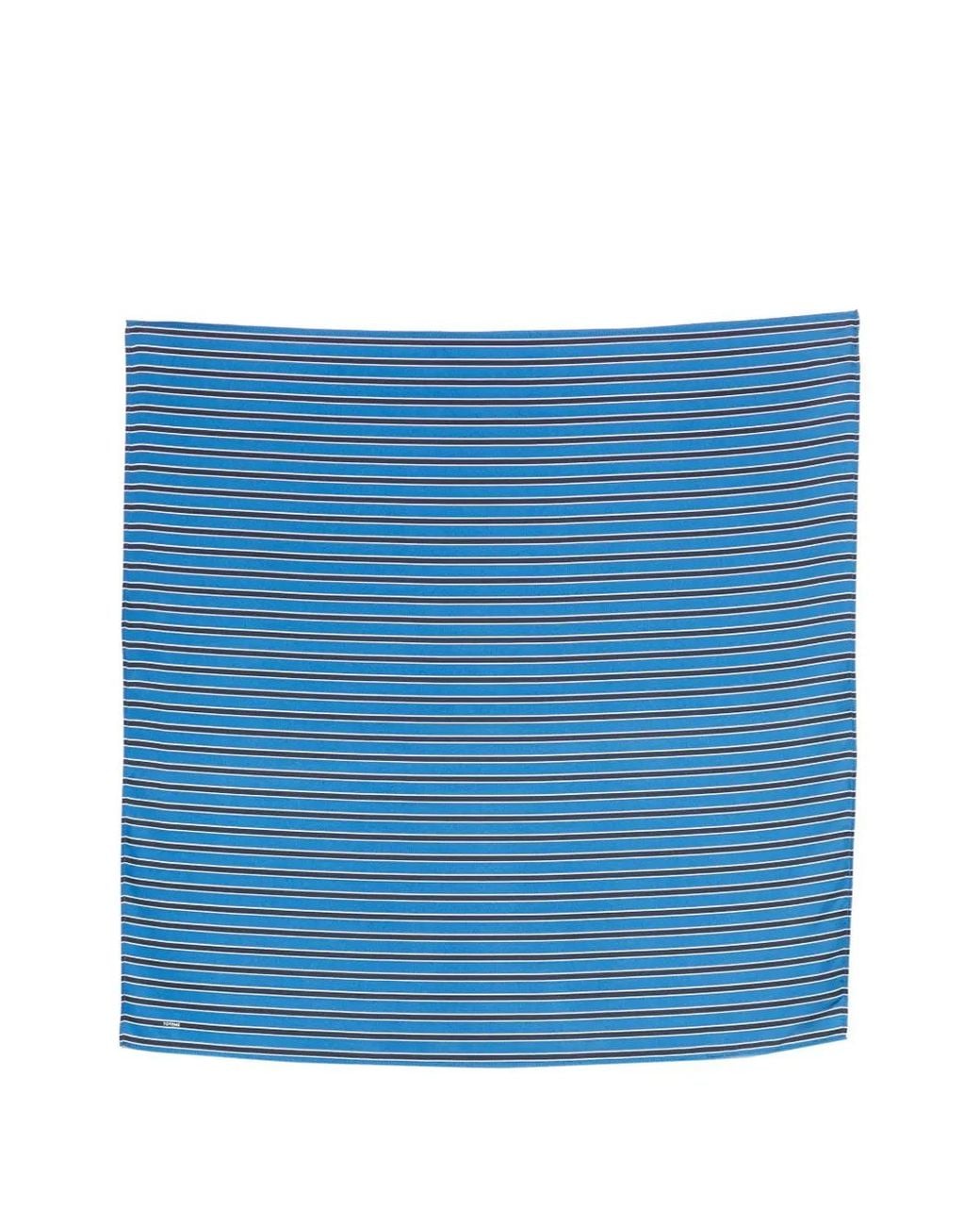 Totême Blue Striped Silk Scarf