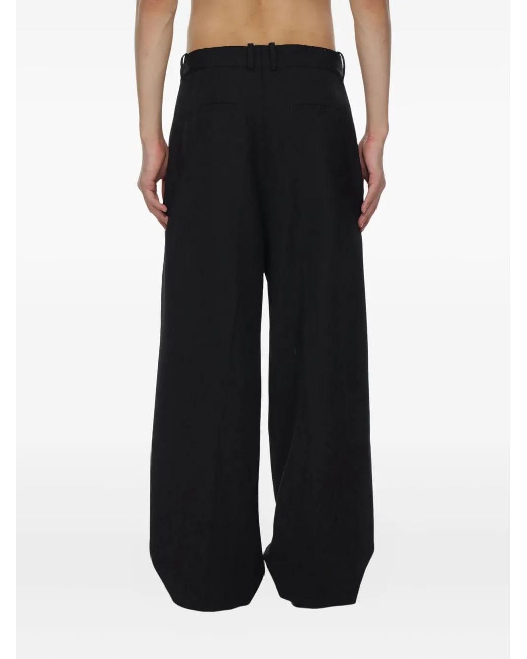 Studio Nicholson Blue Double-Pleat Trousers for men