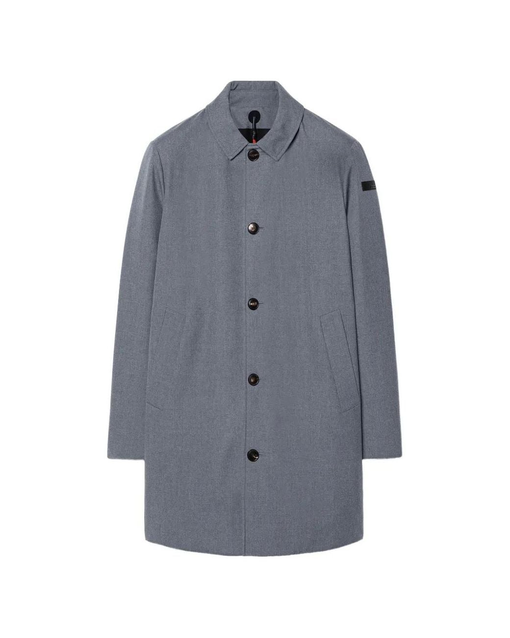 Rrd Blue Single-Breasted Logo-Patch Jacket for men