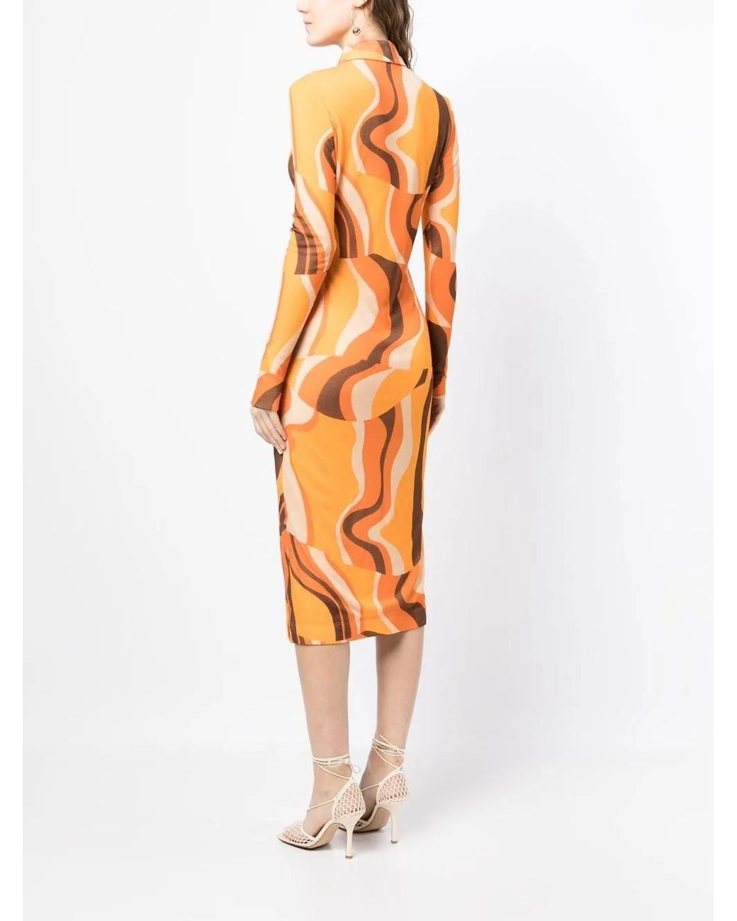 Rejina Pyo Orange Sana Abstract-Pattern Shirt Dress