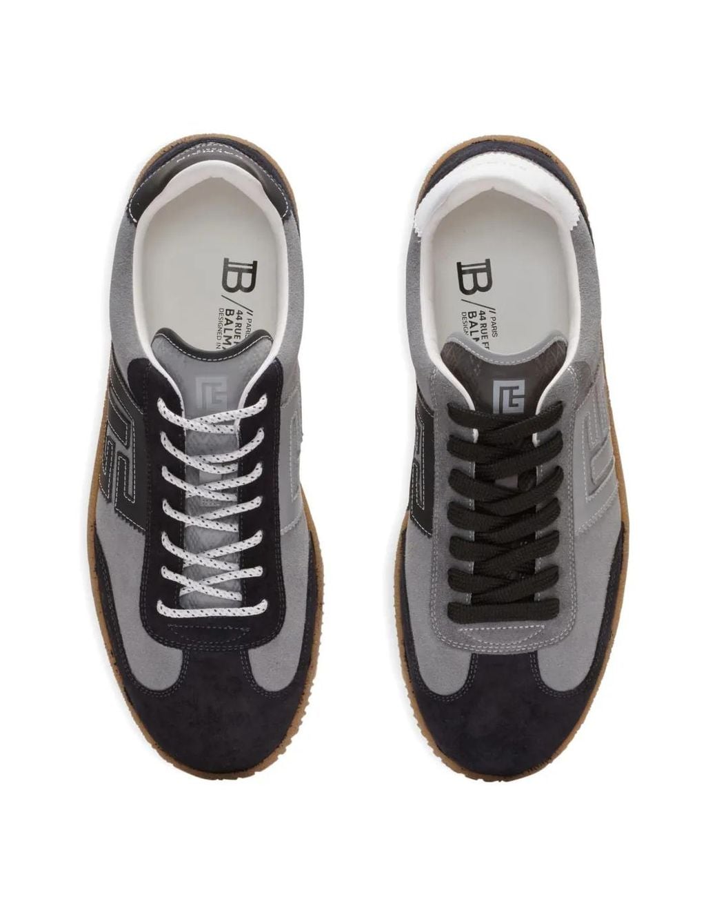 Balmain Black Low Top Lace Up Sneaker for men