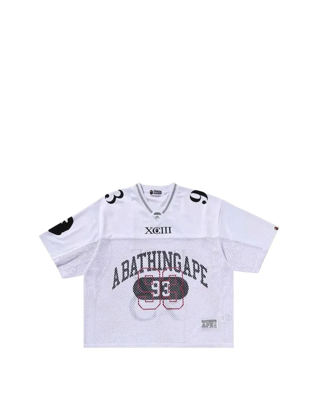 A Bathing Ape White Logo-Print Mesh Jersey for men