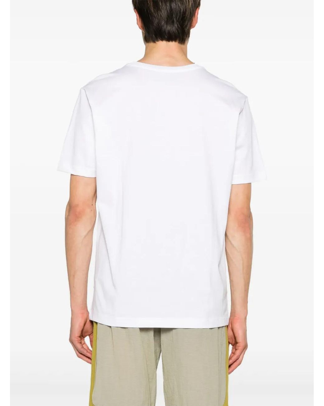 Iceberg White Graphic-Print Cotton T-Shirt for men