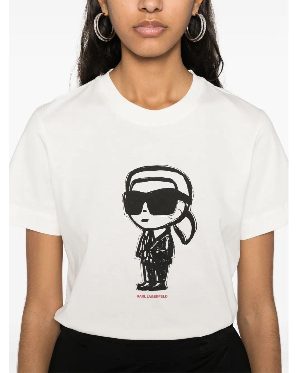 Karl Lagerfeld White T-Shirts And Polos