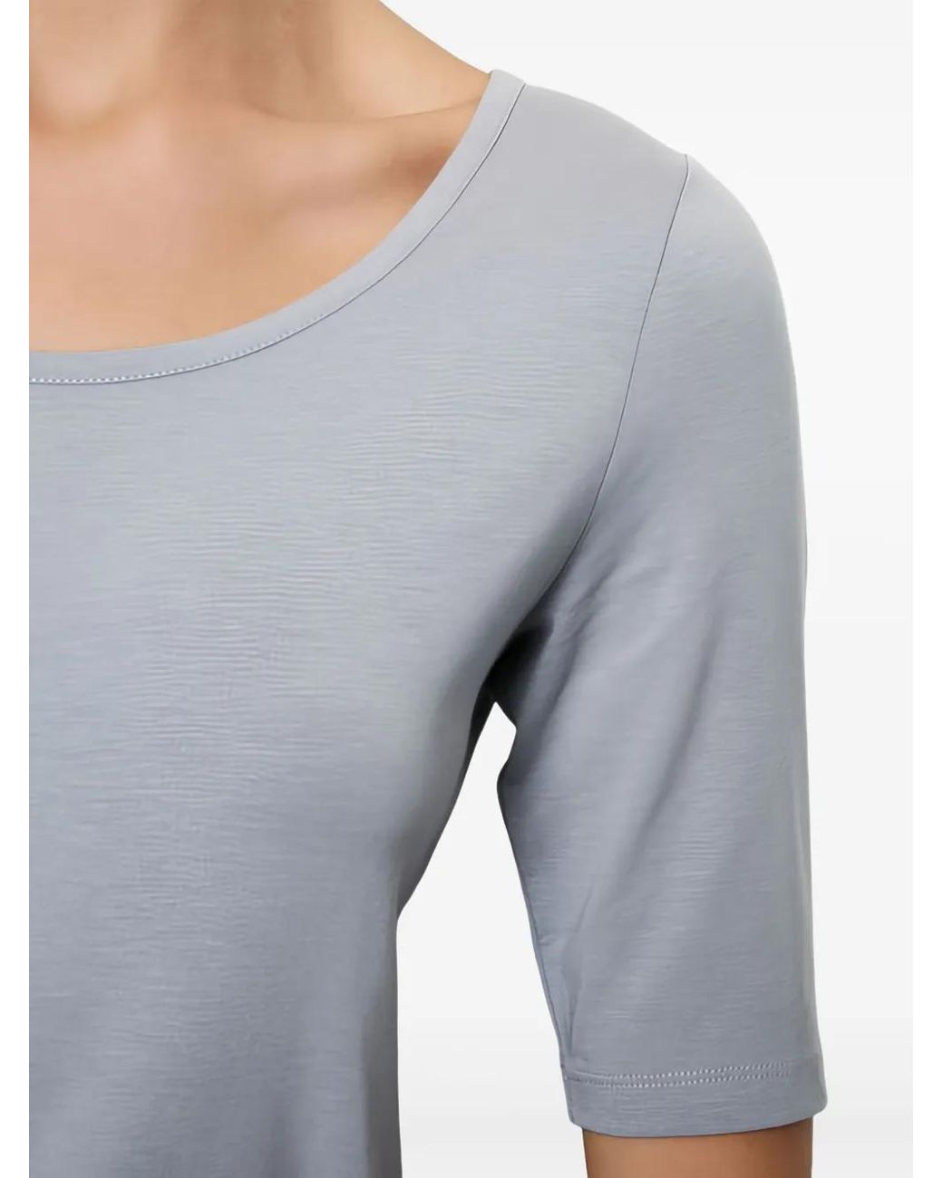 Marc O' Polo Blue Scoop-Neck Short-Sleeves Top