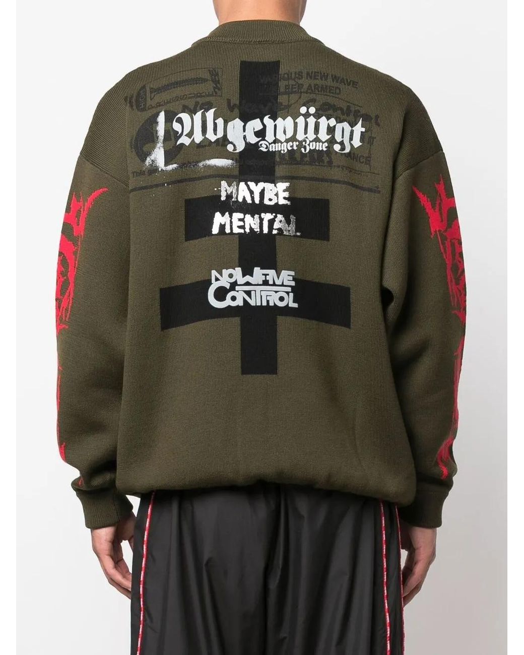 Vetements Green Maybe Mental Jumper