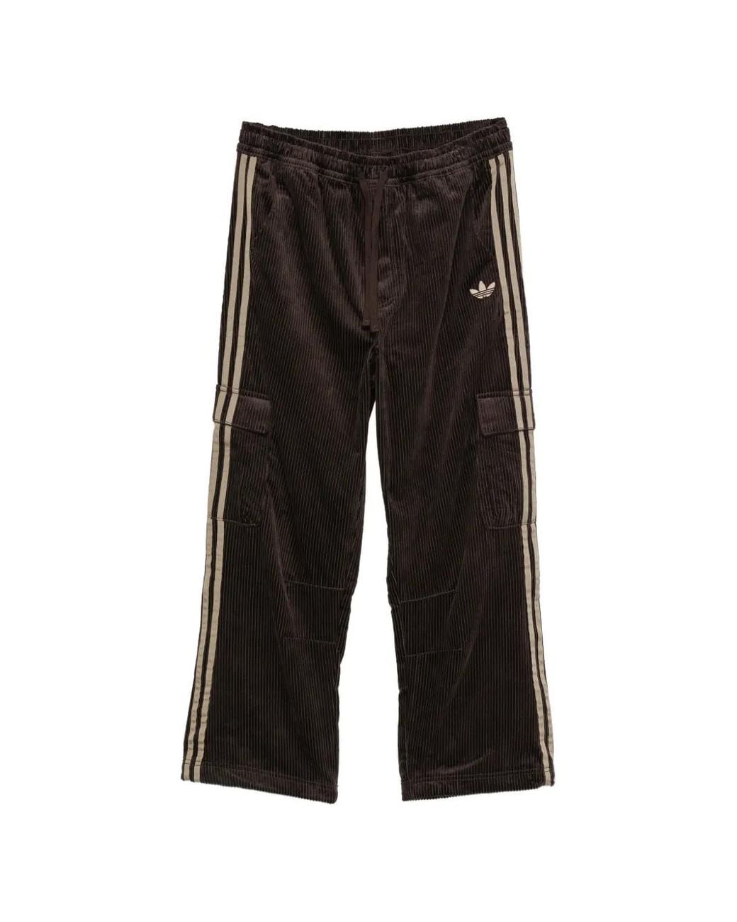 Adidas Black Pantalon En Velours Côtelé for men
