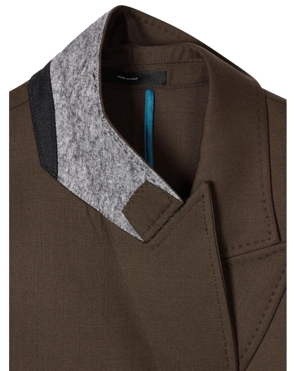 Paul Smith Brown Double-Breasted Pocket Blazer