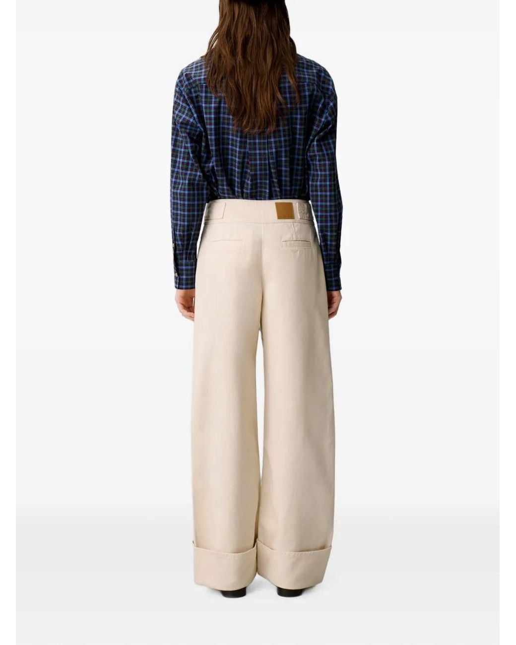 Claudie Pierlot White Light Denim Wide-Leg Jeans