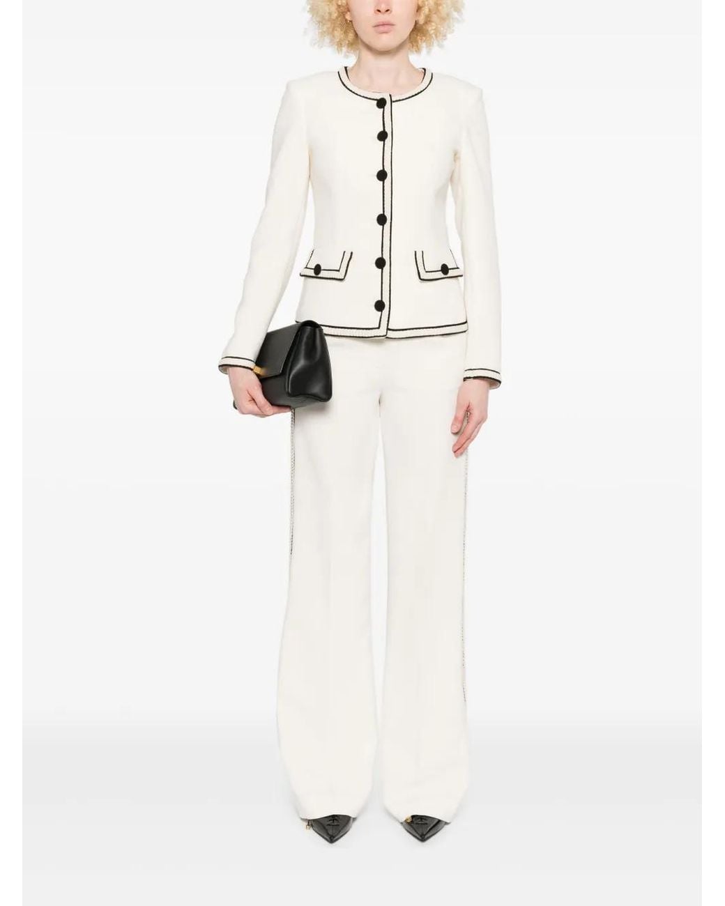 Nissa Natural Single-Breasted Suit Jacket