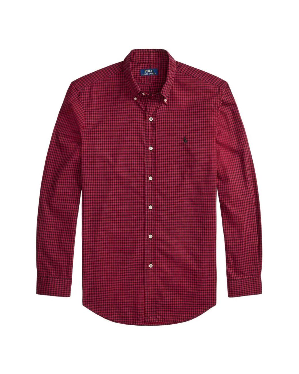 Polo Ralph Lauren Red Gingham-Check Button-Down Shirt for men