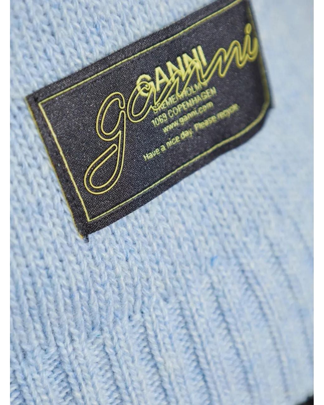 Ganni Blue Cardigan With Ties