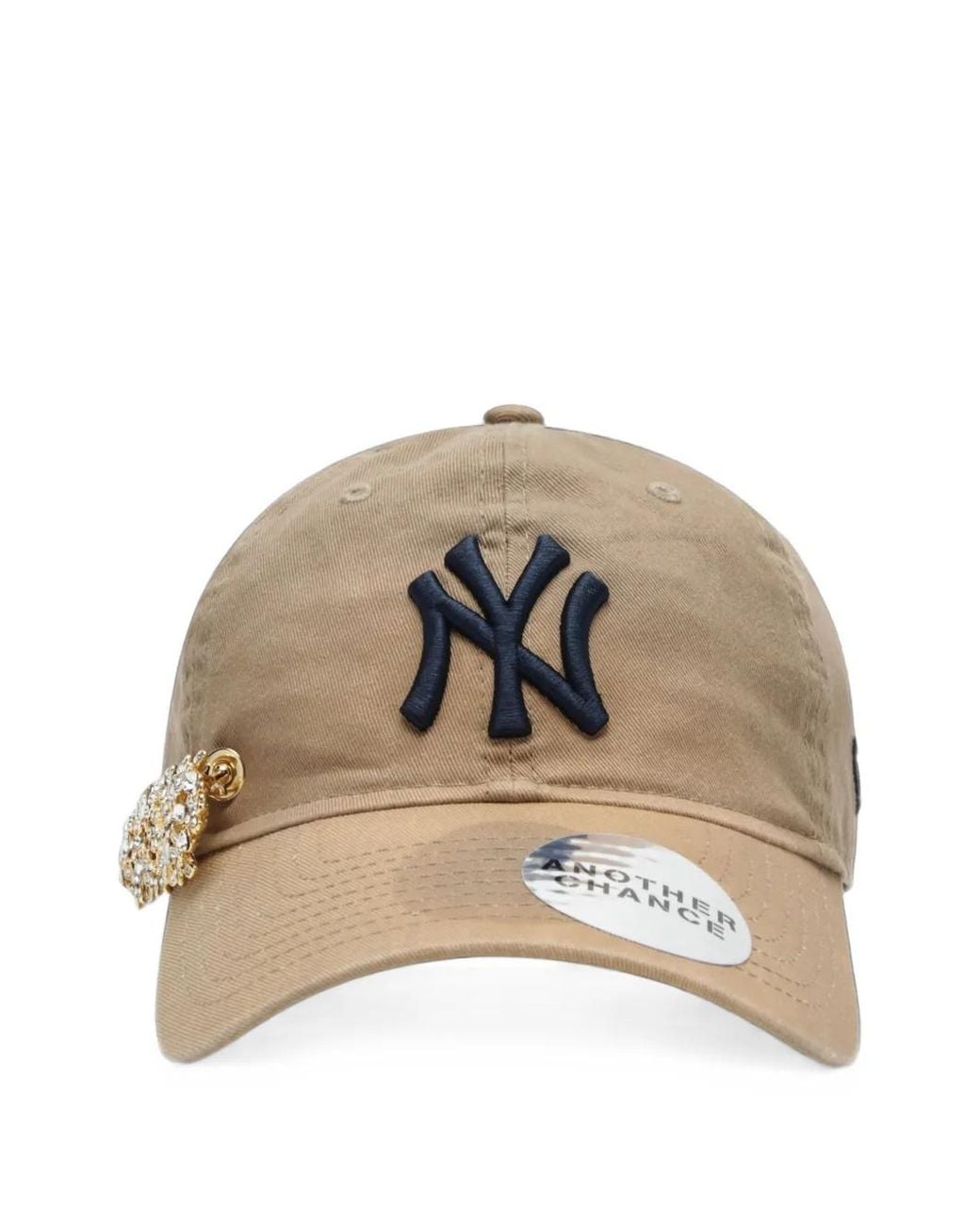 ANOTHER CHANCE Natural Crystal-Embellished Logo-Patch Cap for men