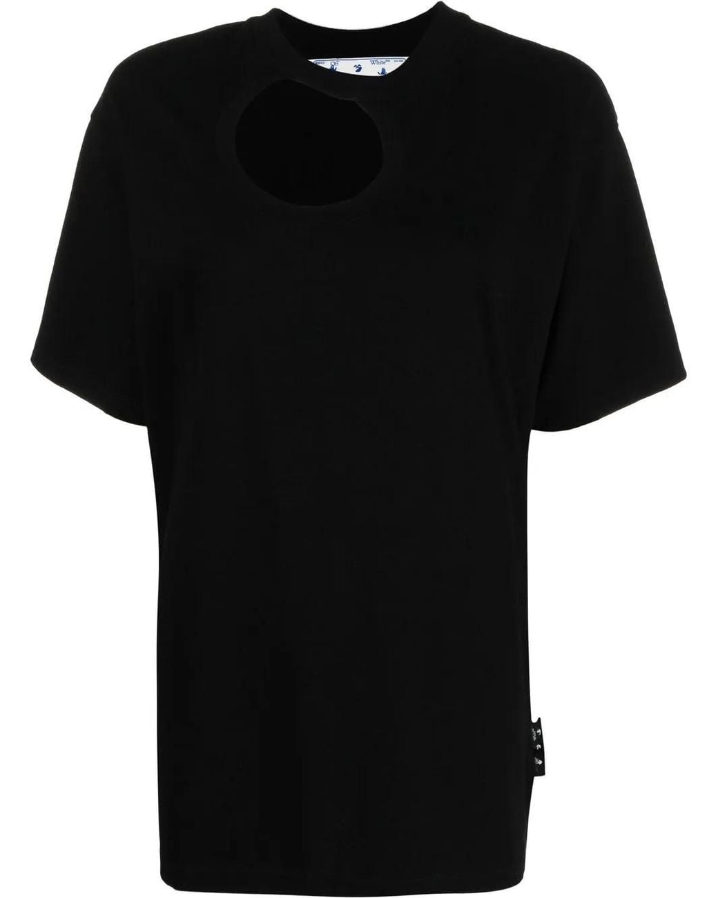 Off-White c/o Virgil Abloh Black Cut-out Cotton T-shirt
