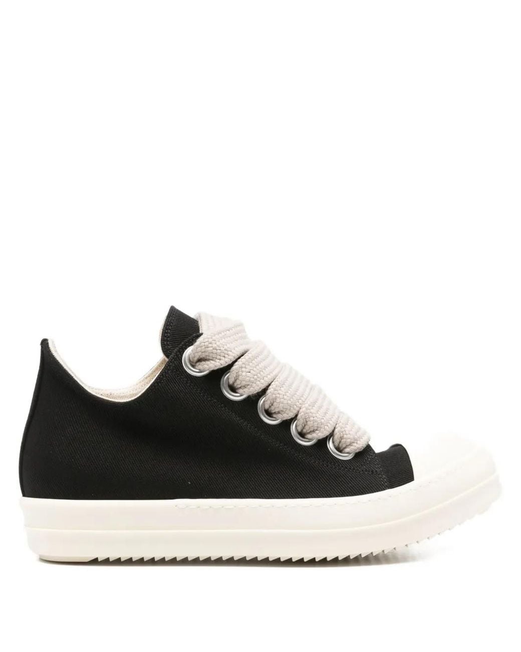 Rick Owens Black Canvas Sneakers for men