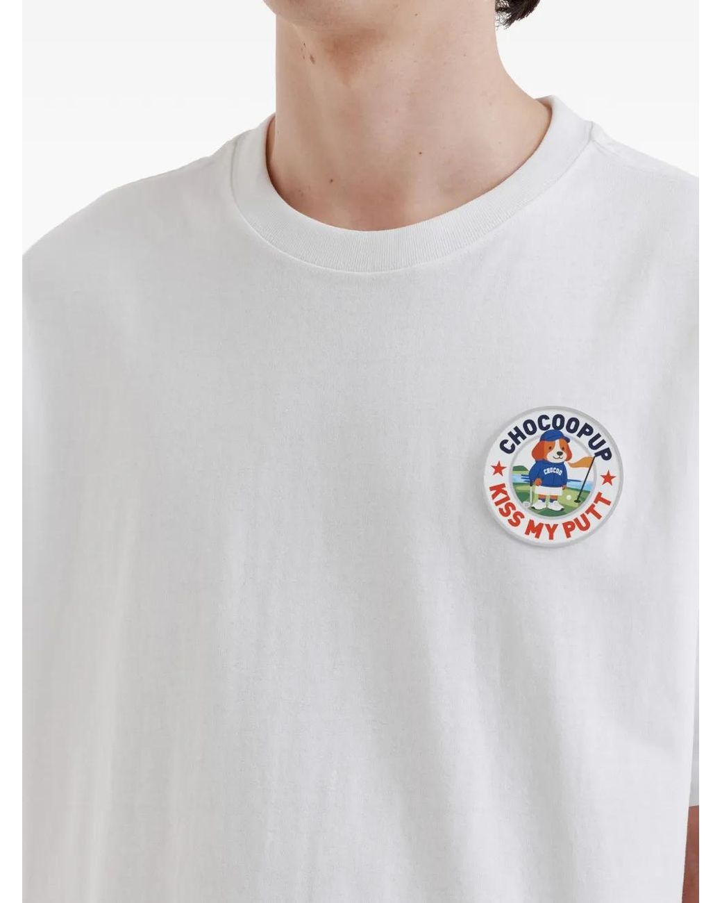 Chocoolate White Logo-Patch T-Shirt for men