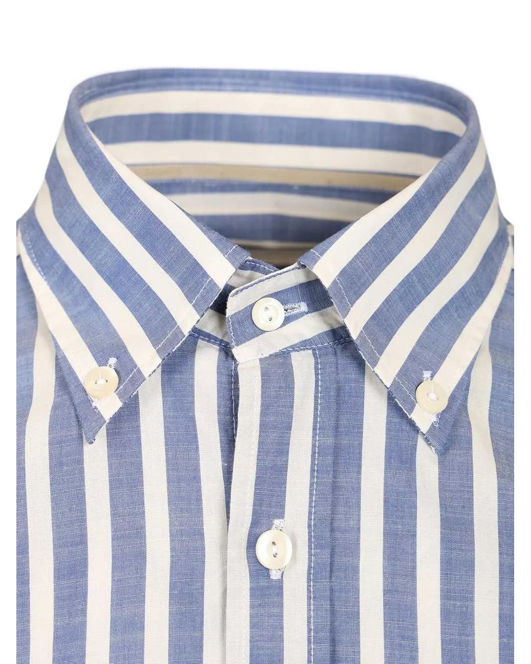 Al Duca D'aosta Blue Striped Button-Down Shirt for men