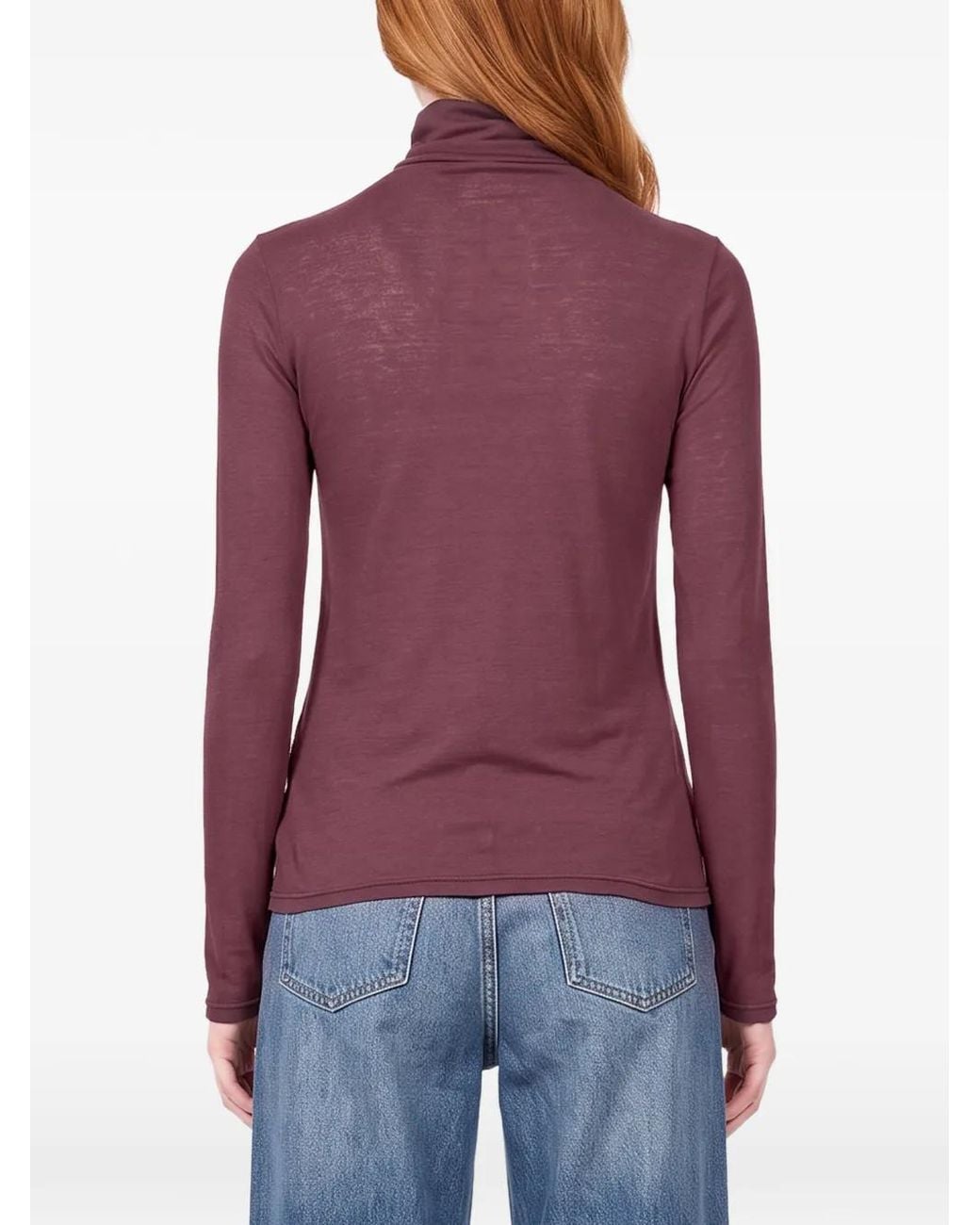 Antonelli Purple Condor Roll-Neck Long-Sleeve T-Shirt