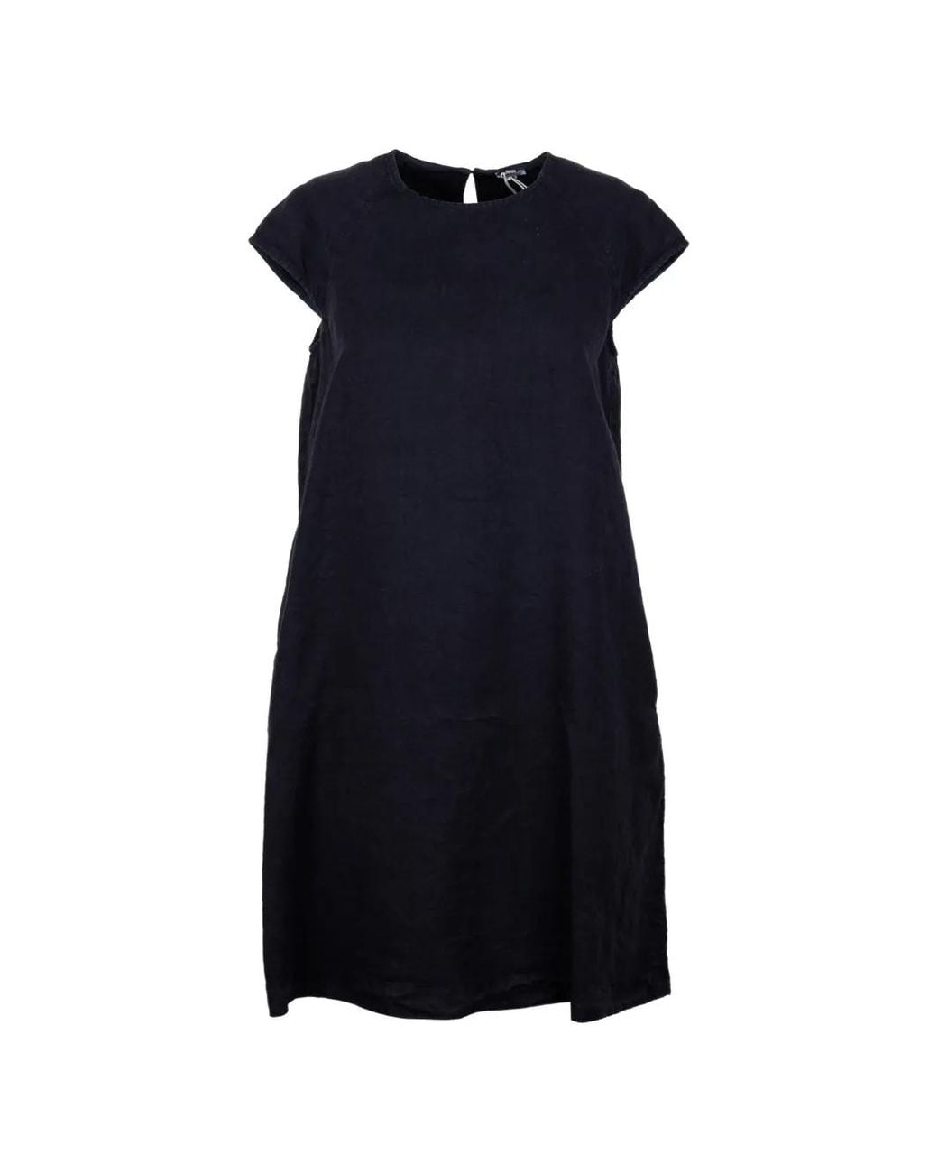 Aspesi Blue Round-Neck Mini Dress