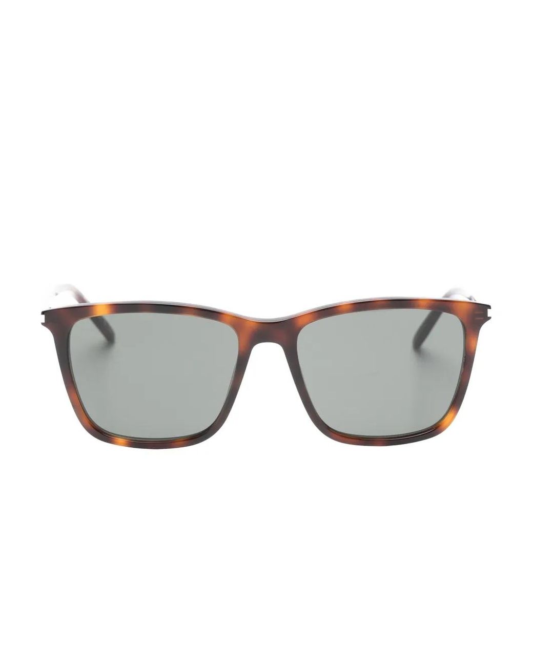 Saint Laurent Gray Rectangle Frame Sunglasses