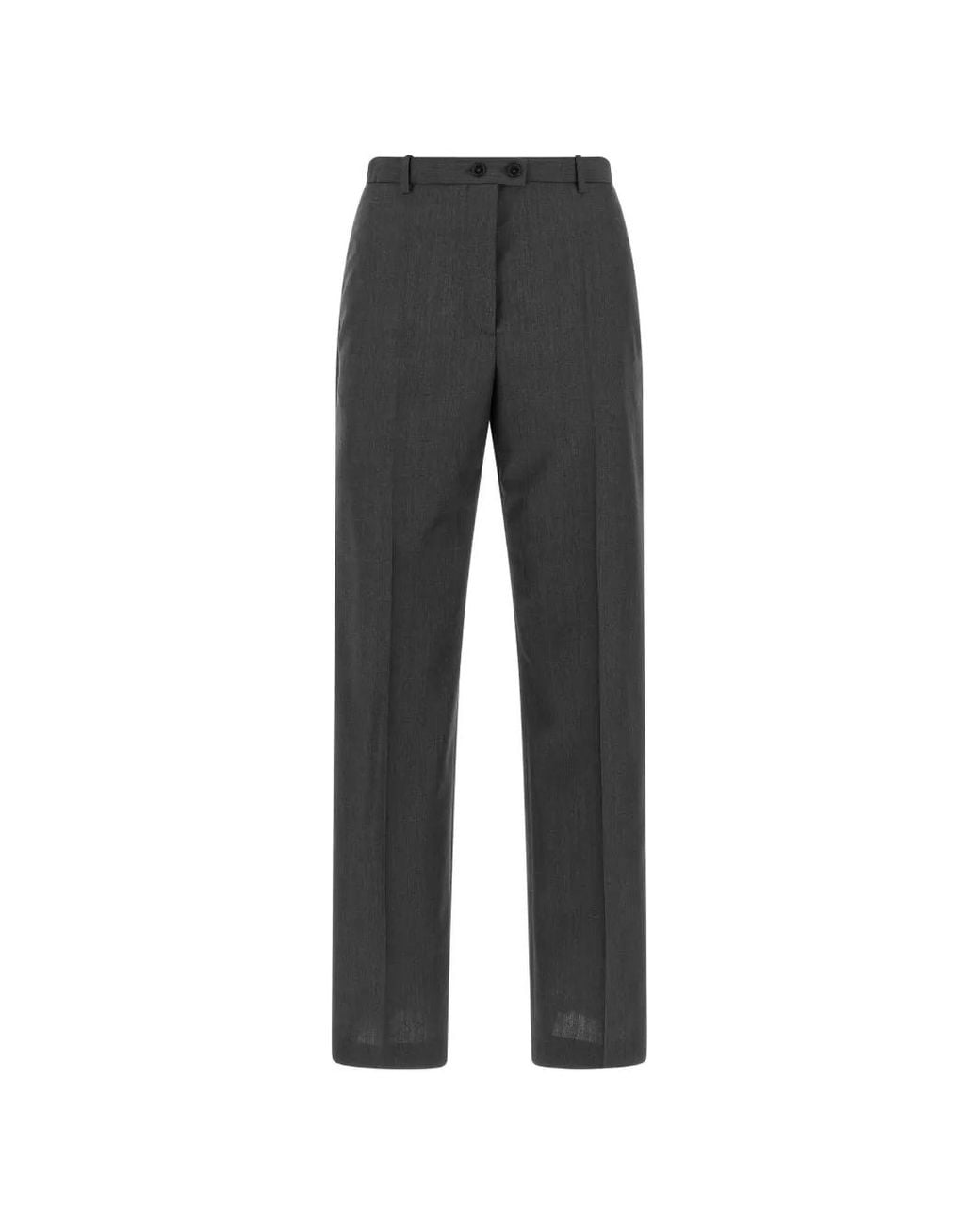 Jil Sander Black Pressed-Crease Straight-Leg Trousers