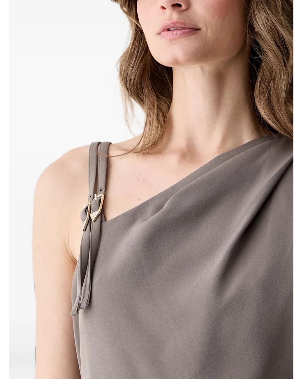 Guess Gray Livia Asymmetric Mini Dress