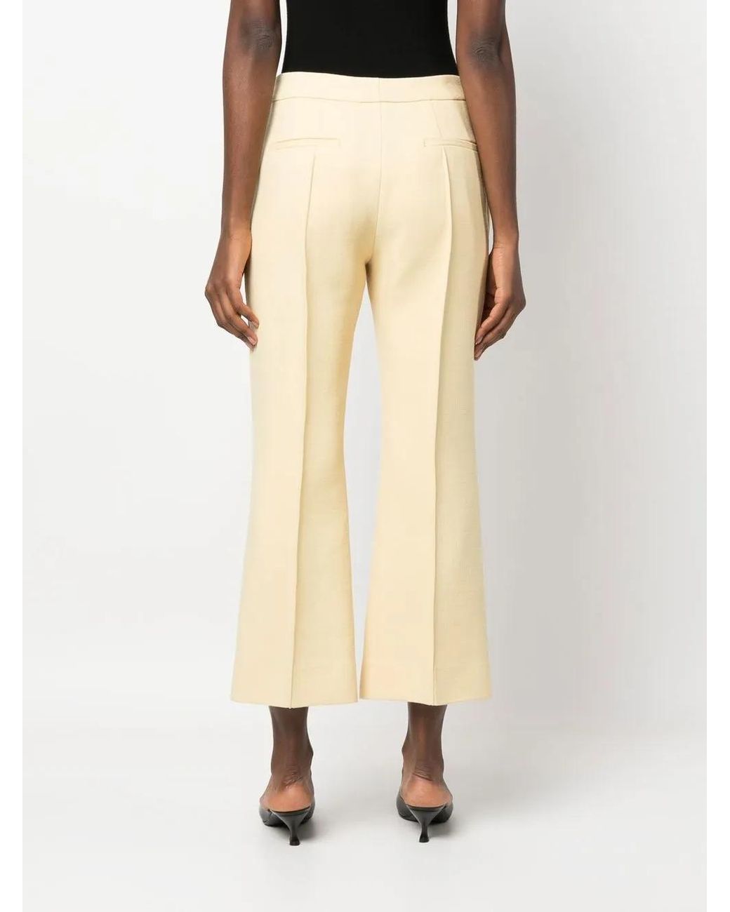 Jil Sander Cropped Broek in het Natural