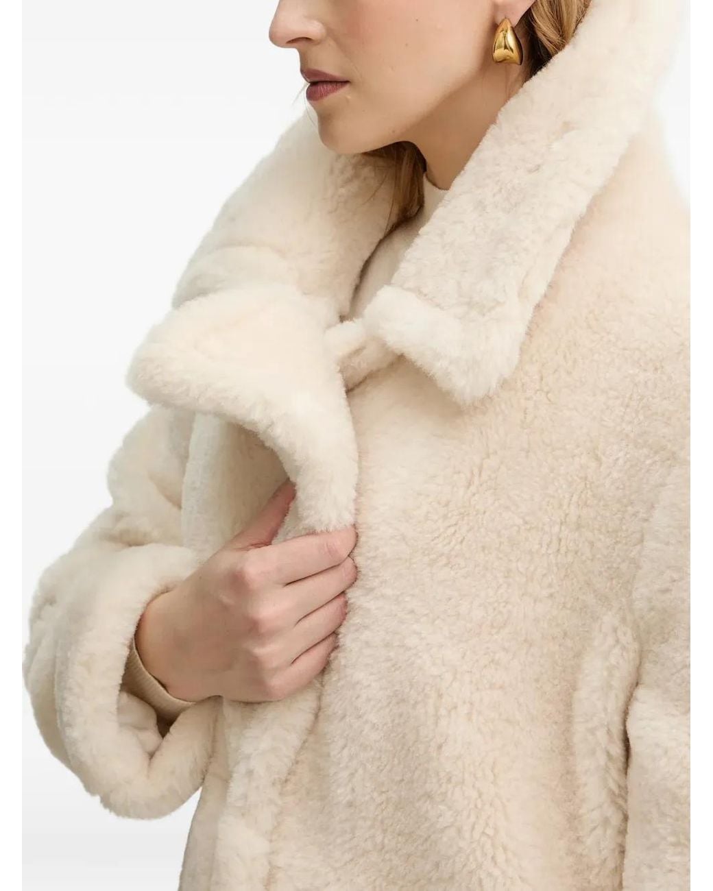 Abrigo Eugenie Con Botones Guess de color Natural