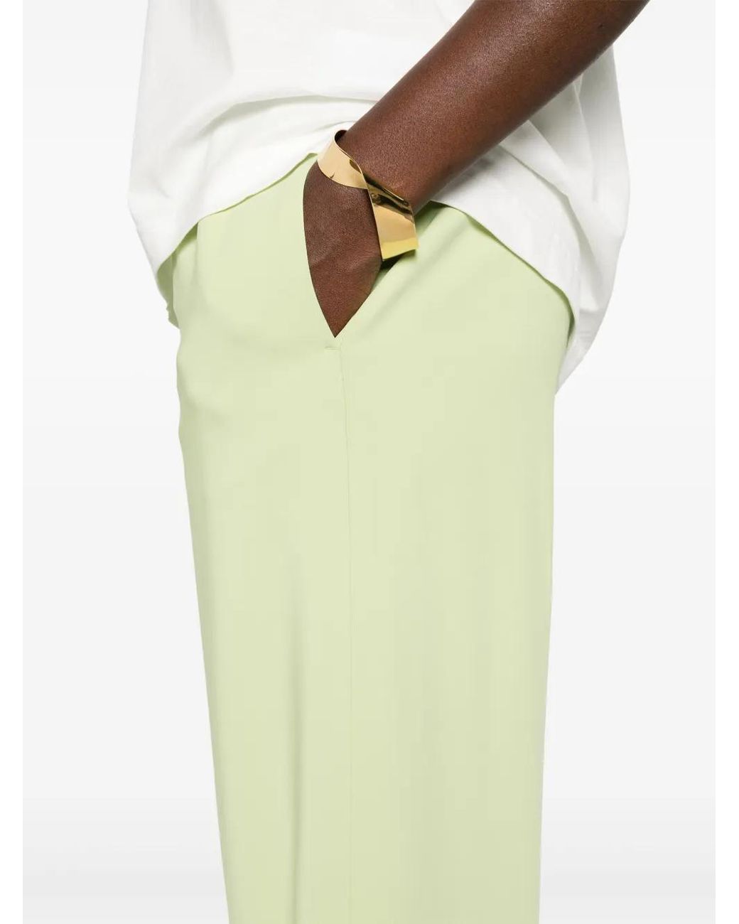 Fabiana Filippi Yellow Elasticated-Waistband Trousers
