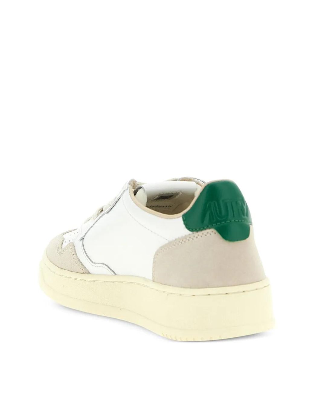 Autry White Medalist Low Leather And Suede Sneakers