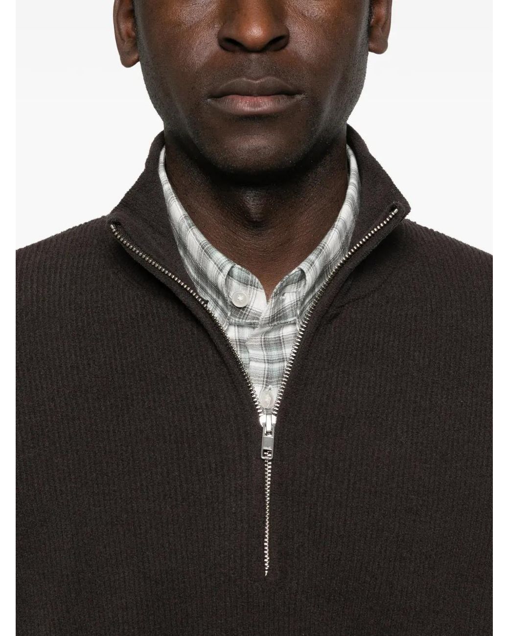 NN07 Black Pull Danny 6429 À Col Zippé for men